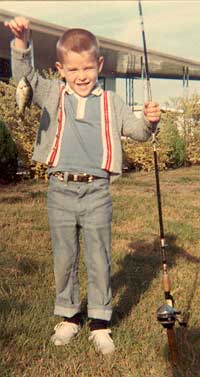 My cousin Mike, just before the Fish & Game Service took him away for keeping a non-keeper.