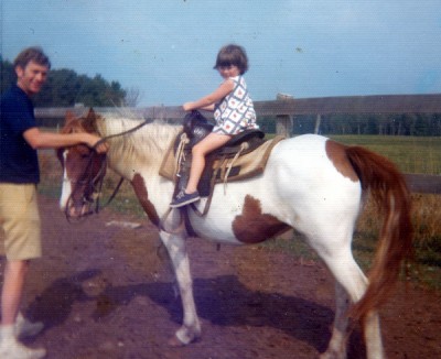 Dad with Colleen, always holding the reins.