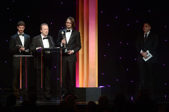 Doug accepts the ACE Eddie award for editing "Twenty Feet from Stardom" with his team, February 7, 2014.